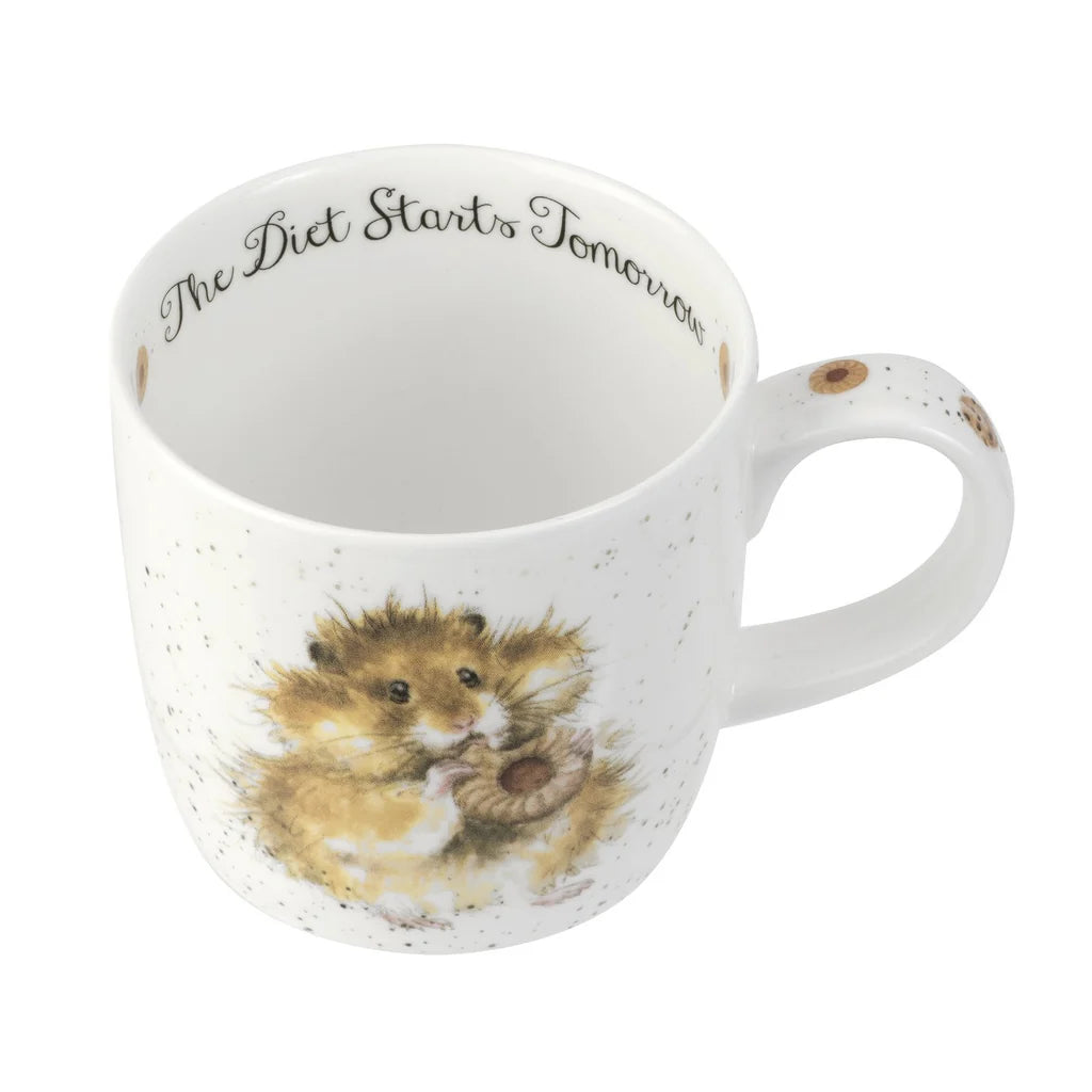 "The Diet Starts Tomorrow" Small Bone China Mug (11oz)