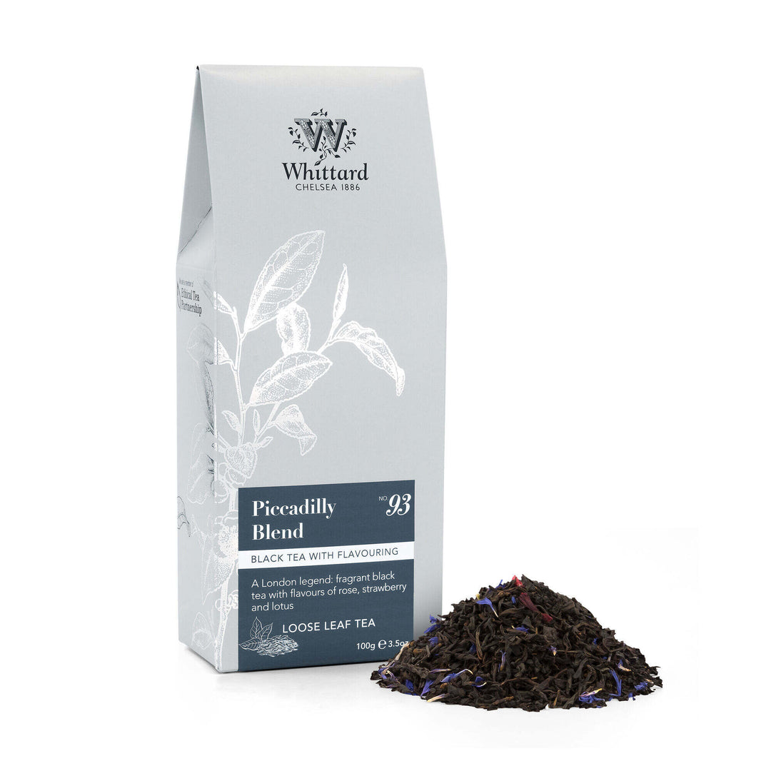 Whittard Piccadilly Blend Loose Tea Silver Pouch