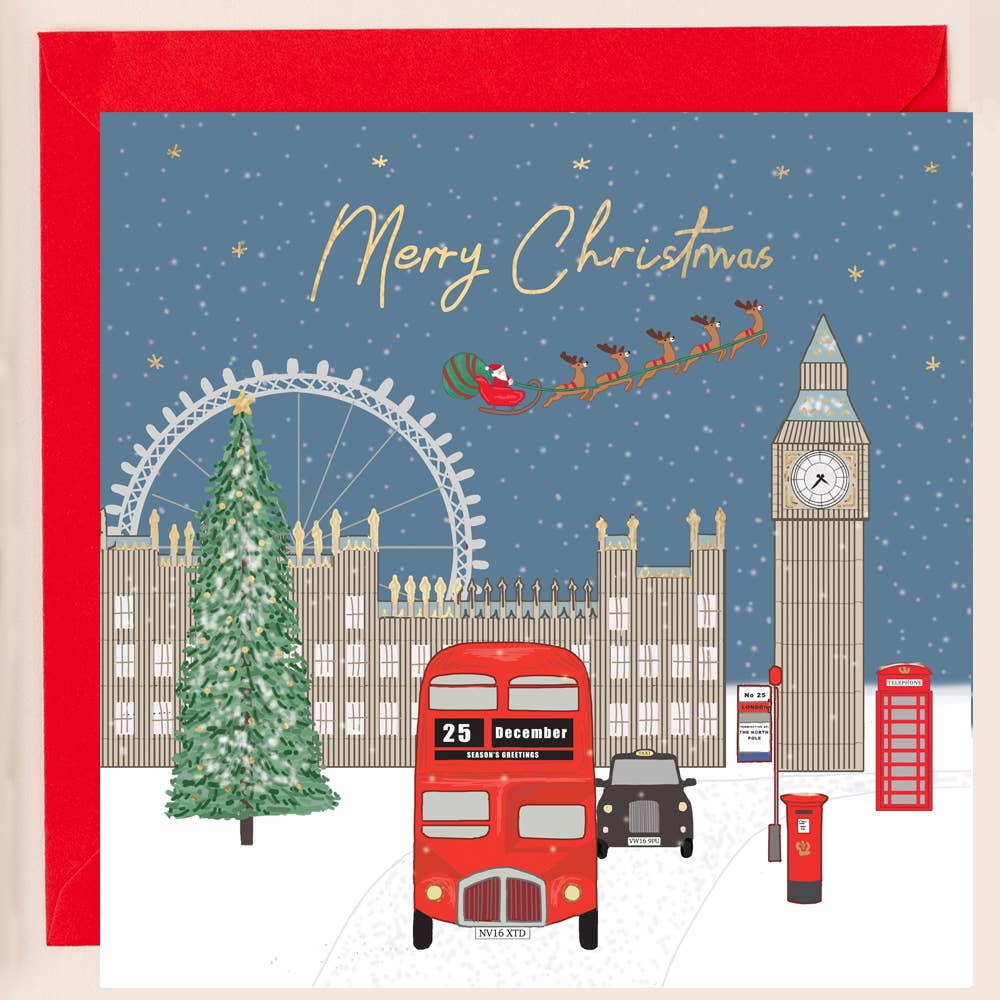 London Christmas Card The Houses of Parliament
