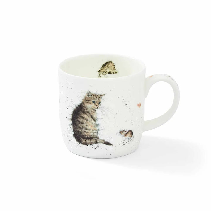 "Cat and Mouse" Small Bone China Mug (11oz)