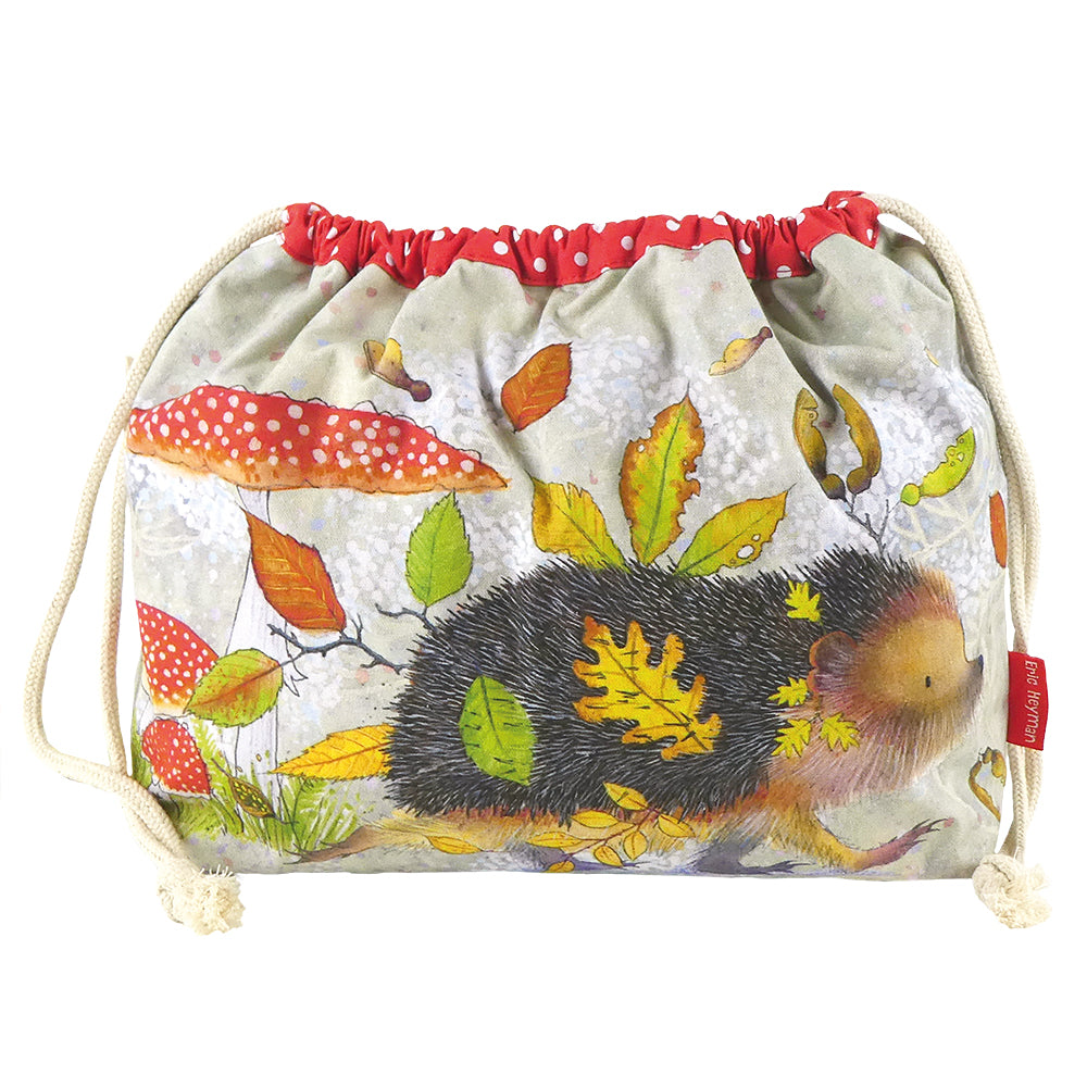 Hedgehog Drawstring Cotton Bag
