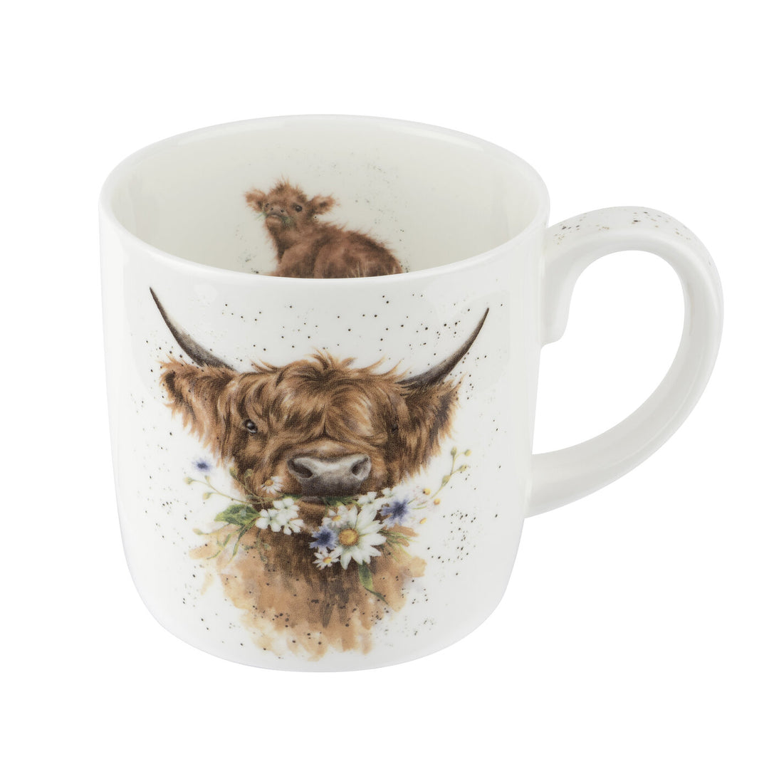'Daisy Coo' Cow Bone China Mug (14oz)