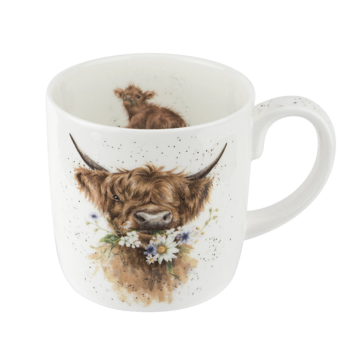 'Daisy Coo' Cow Bone China Mug (14oz)