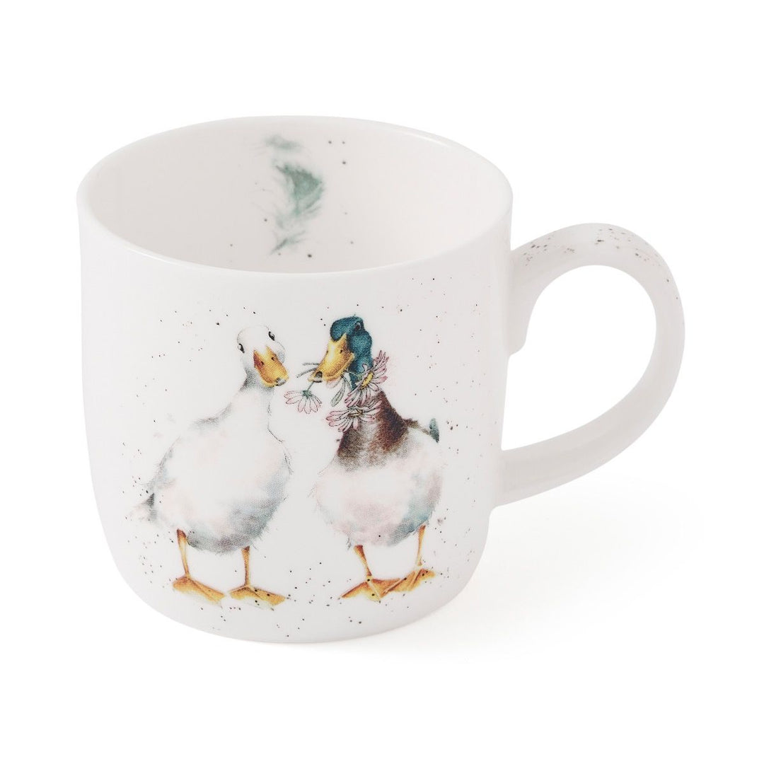 'Duck Love' Duck Small Bone China Mug (11oz)