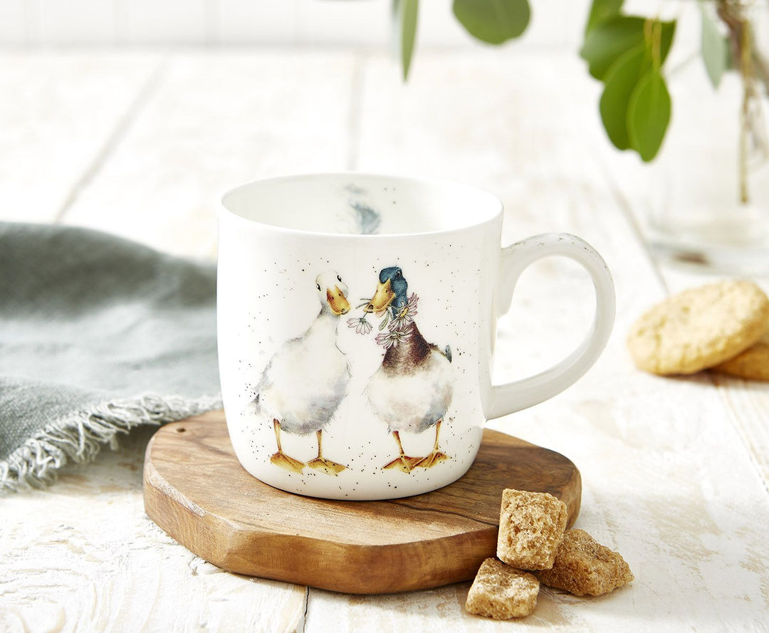 'Duck Love' Duck Small Bone China Mug (11oz)