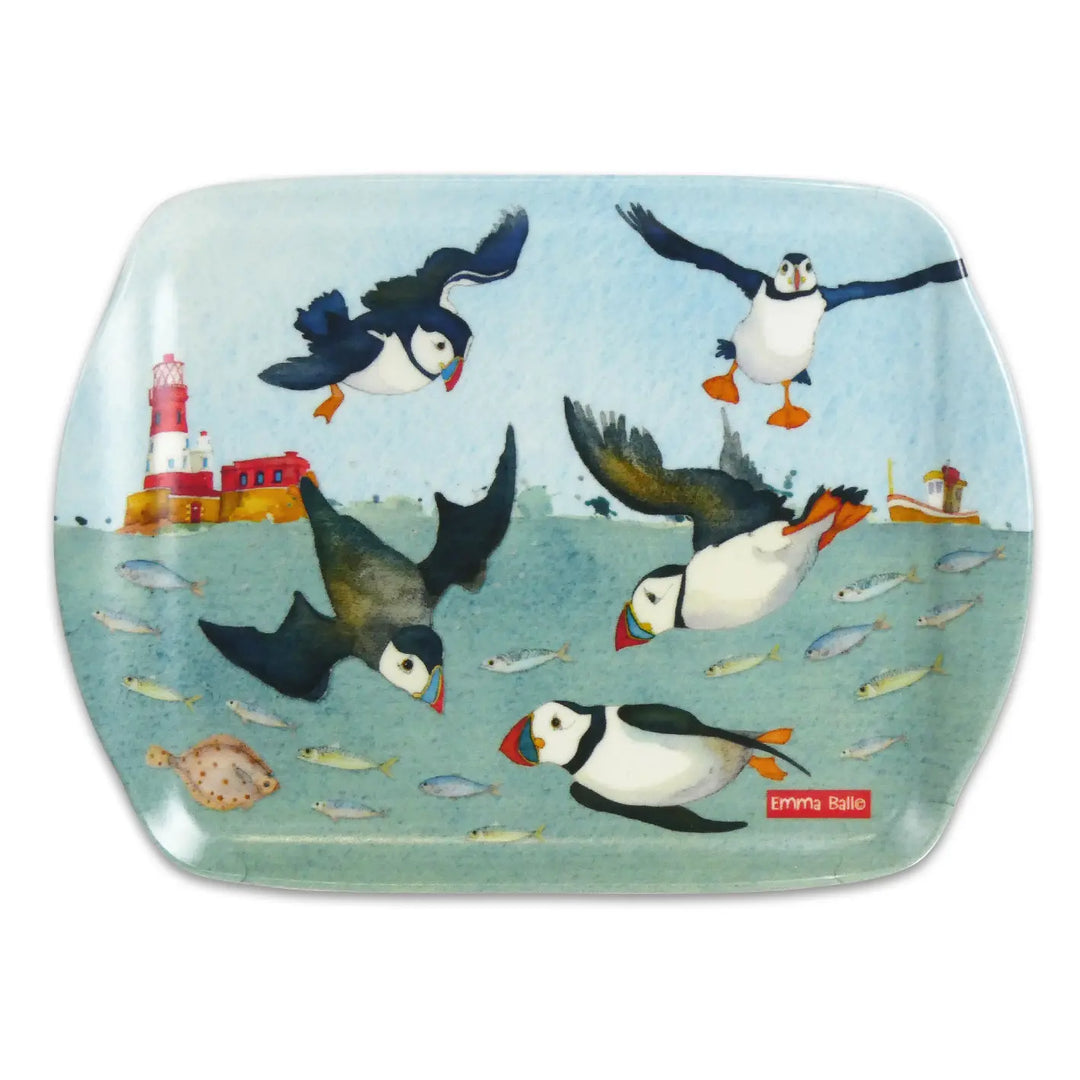 Diving Puffins Melamine Scatter Tray