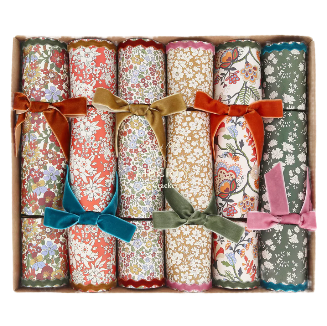 Liberty Fall Crackers with Velvet Bows-Box of 6