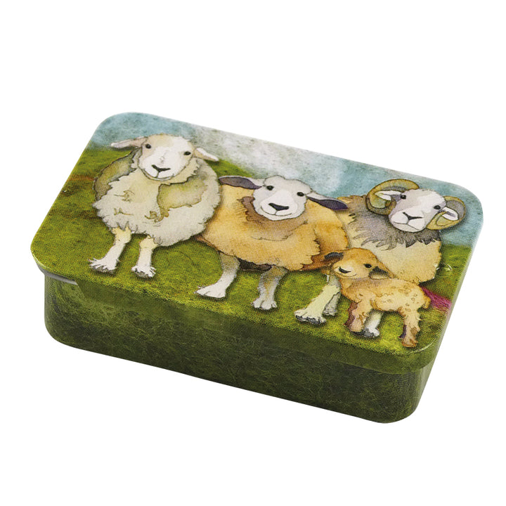 Happy Sheep Set of 6 Crochet Markers in a Pocket Tin
