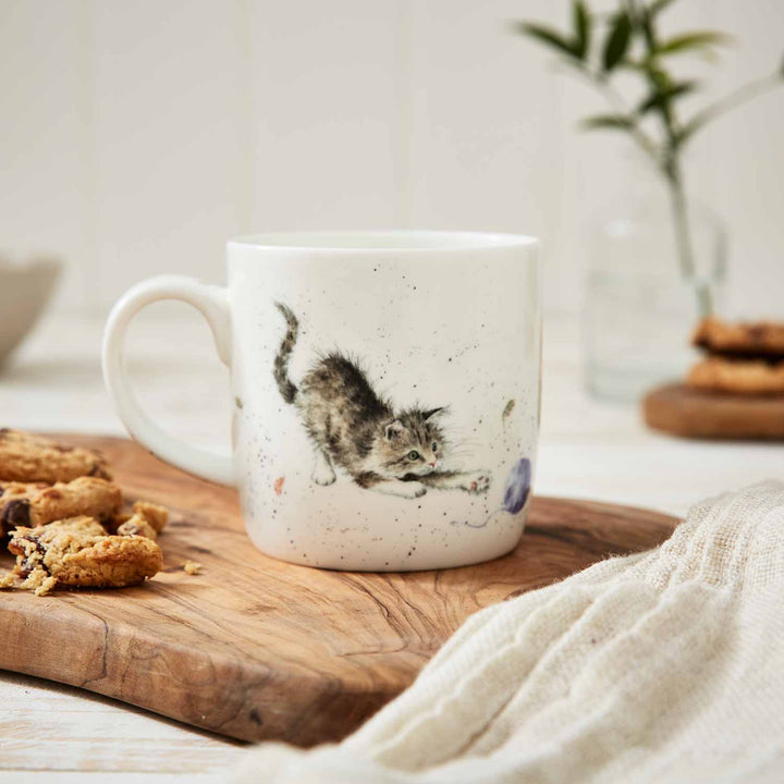 "Cat and Mouse" Small Bone China Mug (11oz)