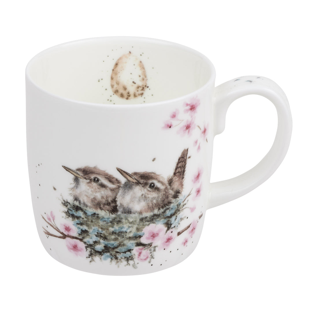 'Feather Your Nest' Bird Bone China Mug (14oz)