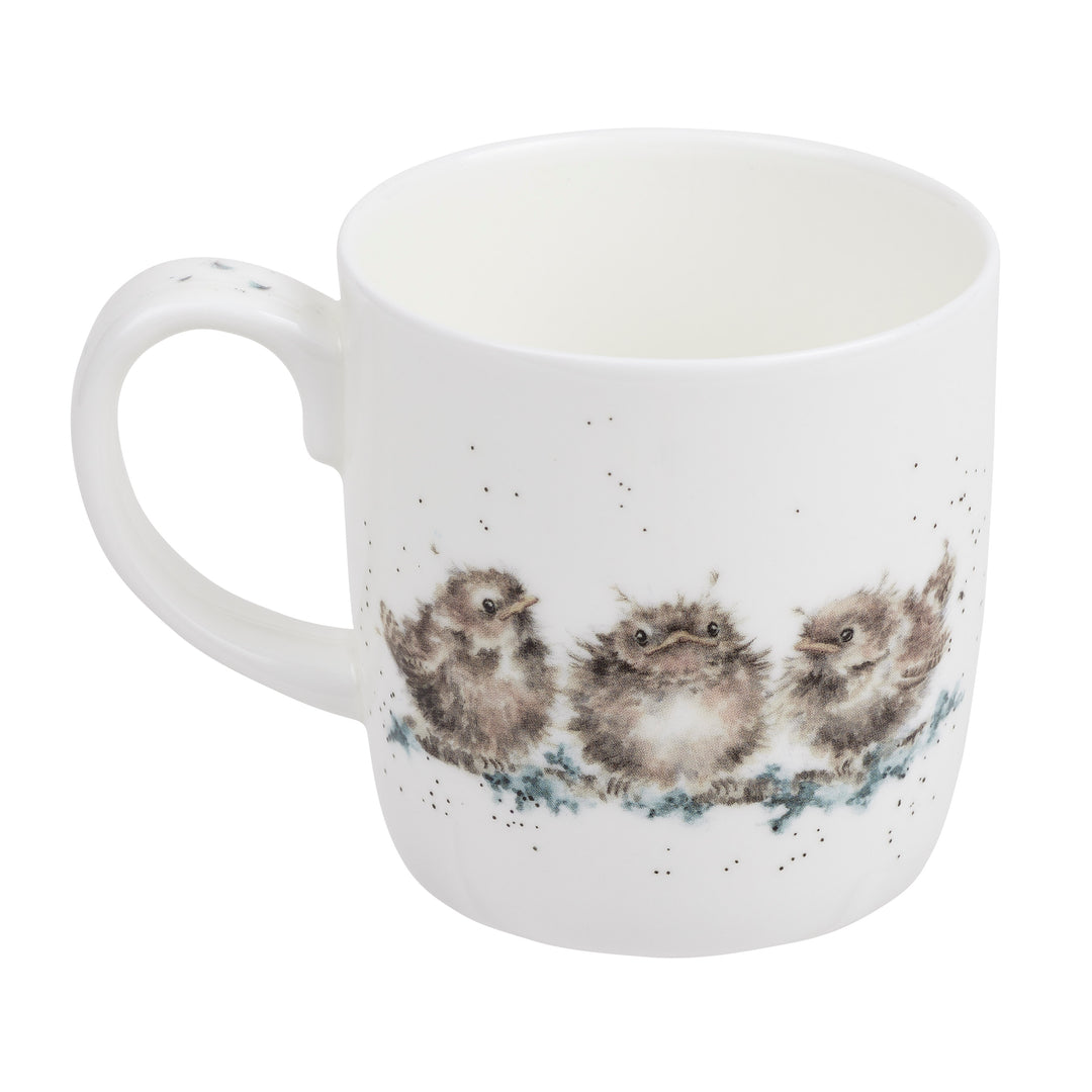 'Feather Your Nest' Bird Bone China Mug (14oz)