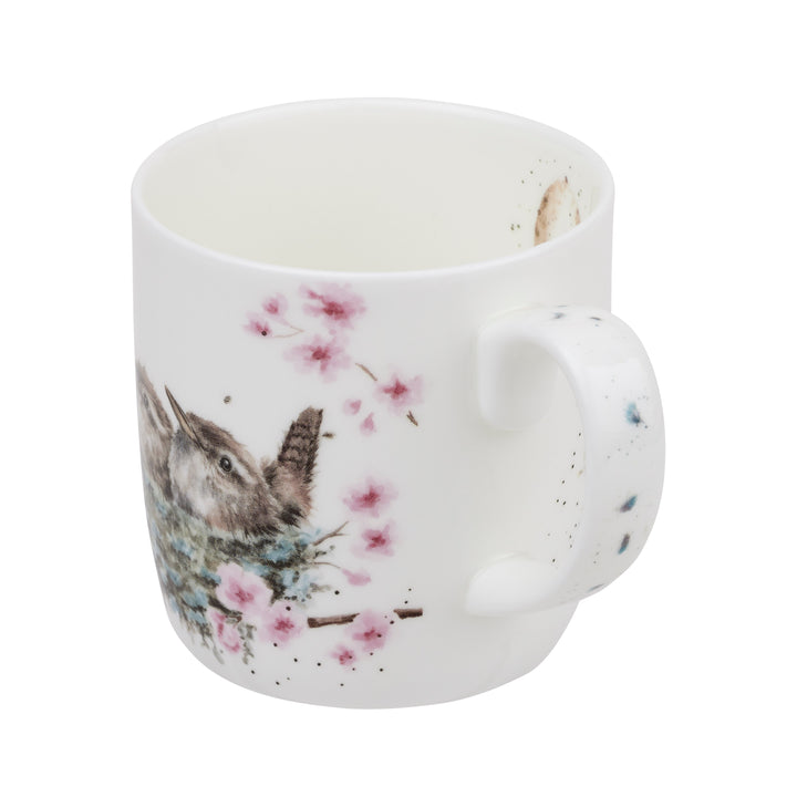'Feather Your Nest' Bird Bone China Mug (14oz)