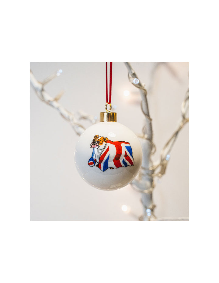 British Bulldog Bauble Boxed