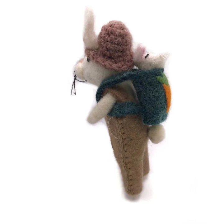 Bunny with Baby Backpack Felt Decoration