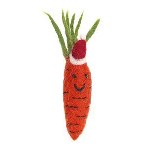 Christmas Carrot with Hat Felt Decoration