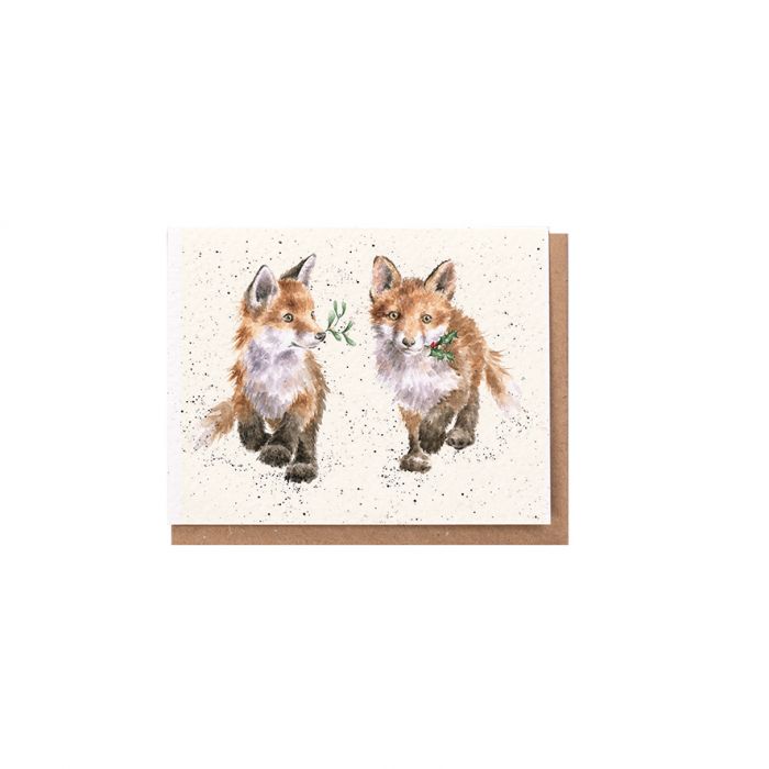 'Glad Tidings We Bring' Fox Gift Enclosure Card