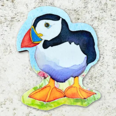 Standing Puffin Die Cut Coaster