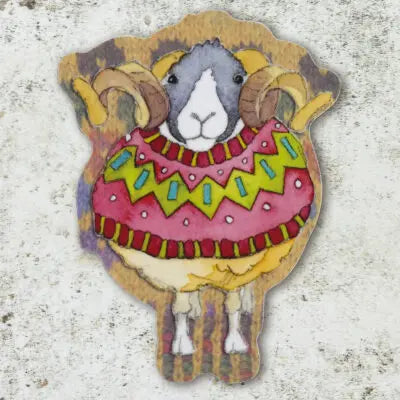 Sheep in Sweaters Die Cut Coaster