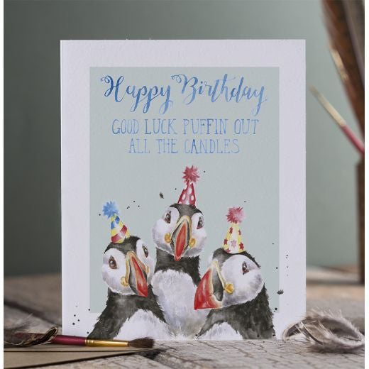 'Birthday Candles' Greetings Card by Hannah Dale for Wrendale Designs.