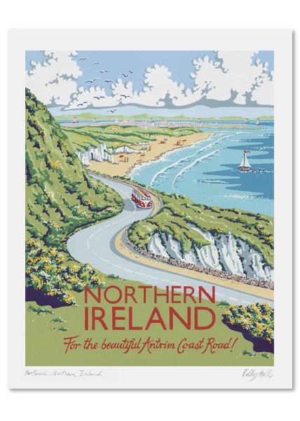 Kelly Hall Northern Ireland Print. Printed in England.