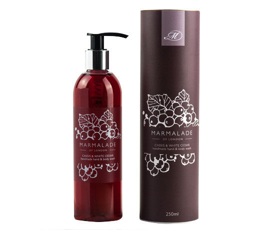 Cassis & White Cedar hand & body wash from Marmalade of London.
