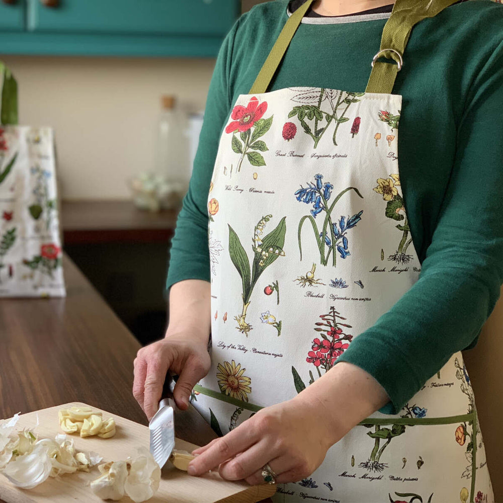 Botanical Garden Cotton Apron by Samuel Lamont.