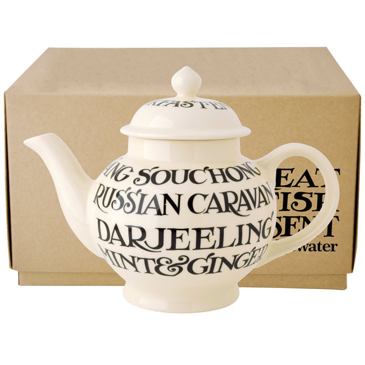 Emma Bridgewater Black Toast 4 Mug teapot boxed.