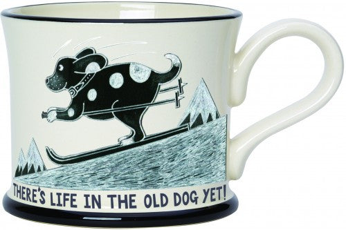 It's A Dog's Life Mug (Life in the Old Dog Yet) by Moorland Pottery.