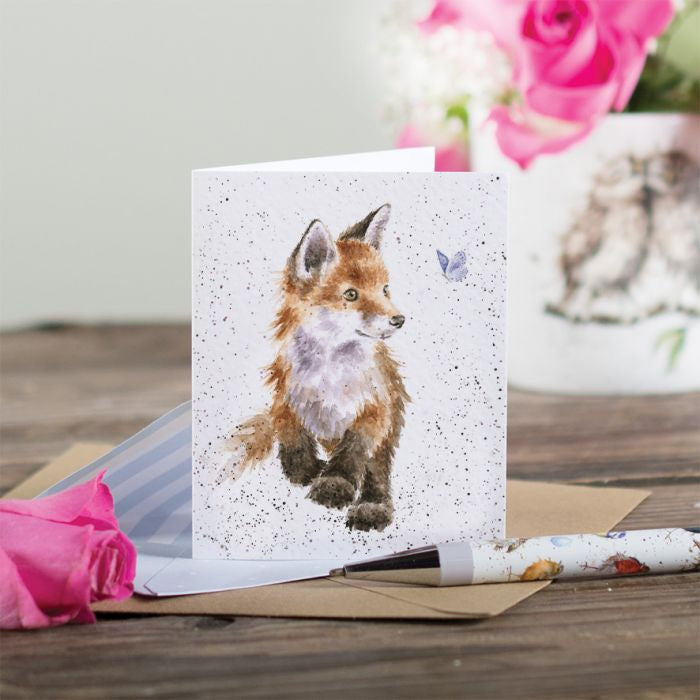 'Born to be Wild' Fox Gift Enclosure Card by Wrendale Designs