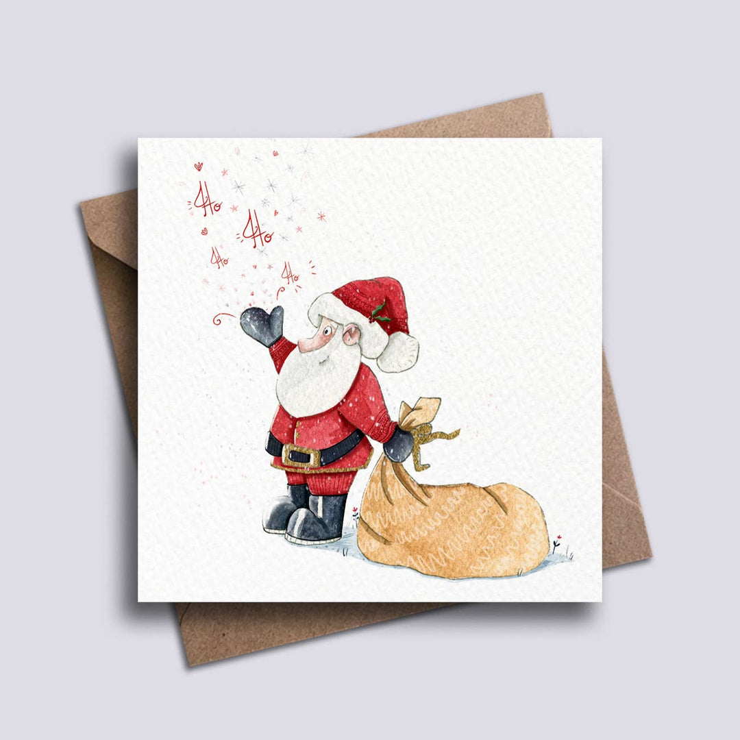Santa Ho Ho Ho Christmas Card