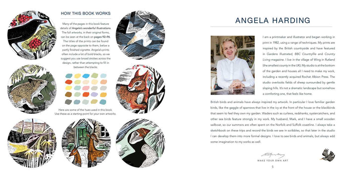 Wildlife Compact Coloring Book by Angela Harding