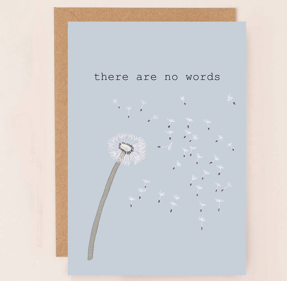 'There Are No Words' Dandelion Sympathy Card