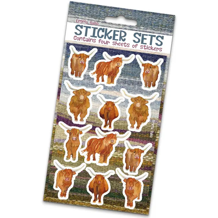 Highland Coos Sticker Set