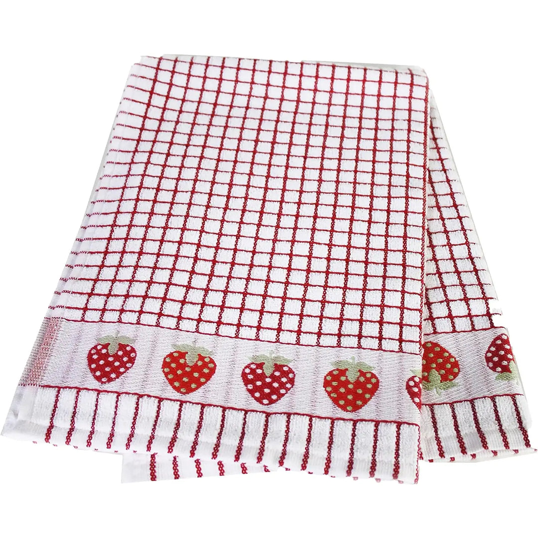 Strawberries Jacquard Weave Tea Towel
