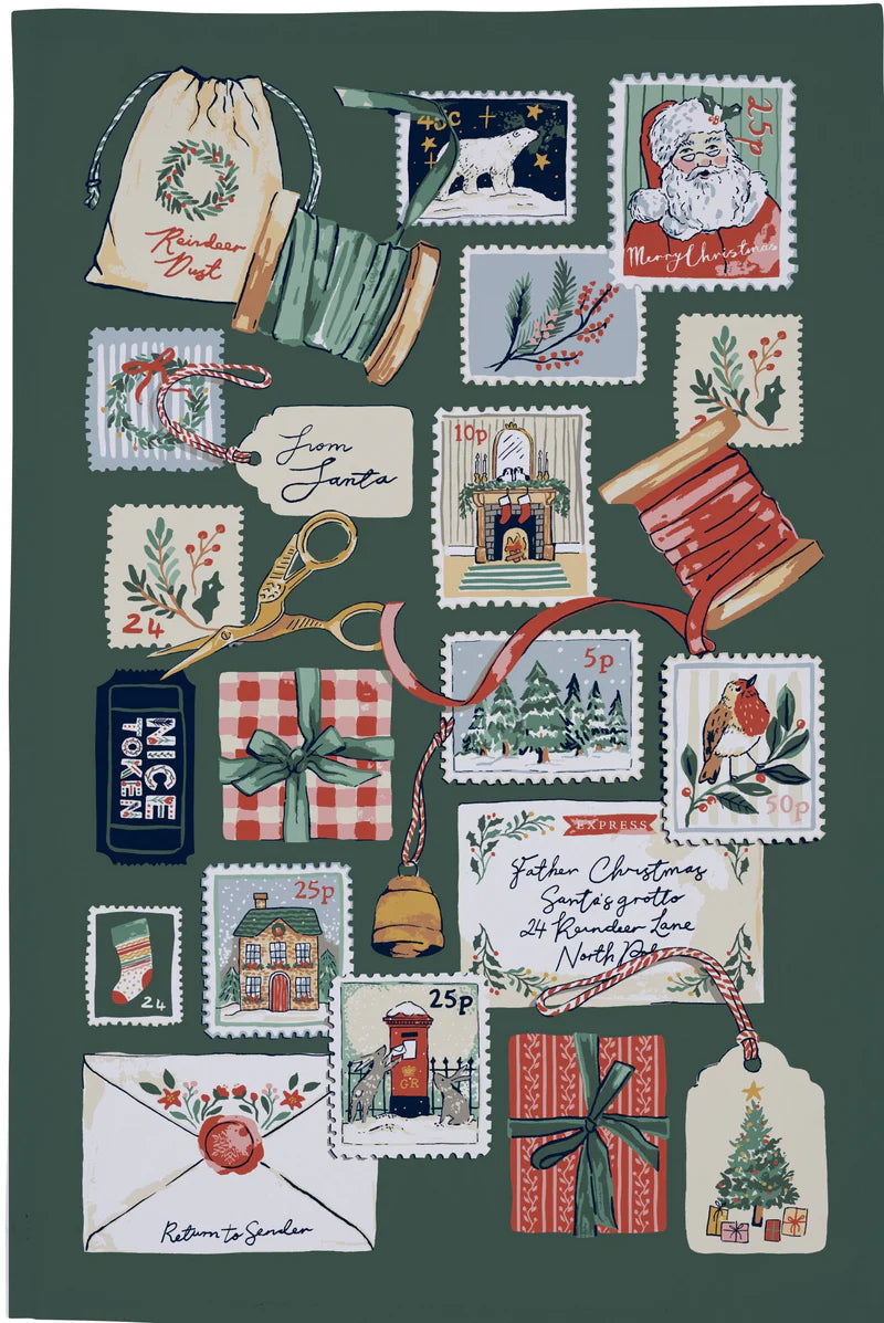 Letters To Santa Cotton Tea Towel
