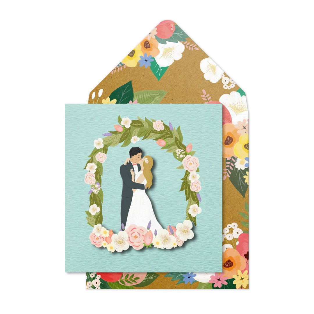 To The Happy Wedding Couple Handmade Greeting Card