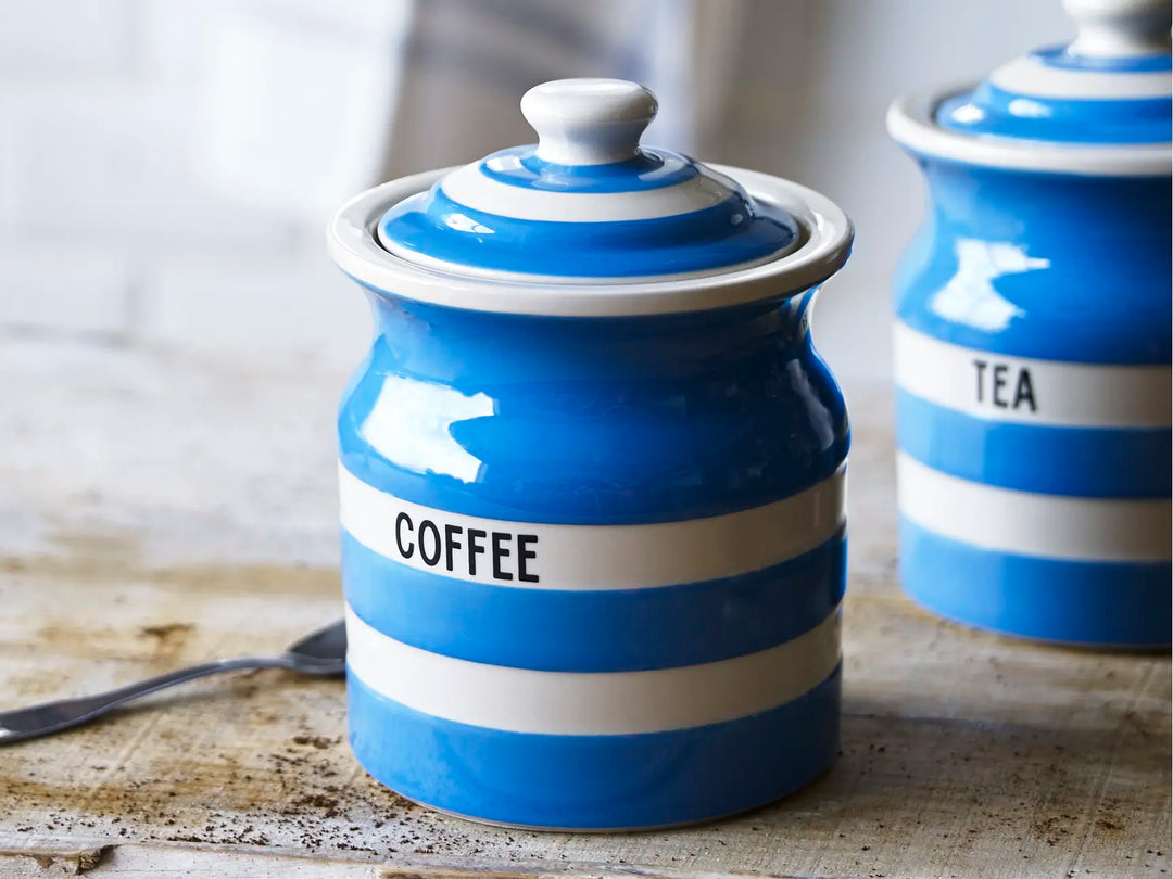 Cornishware Coffee Storage Jar-- Blue
