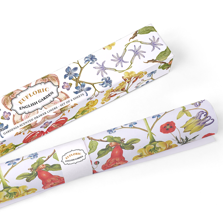 'Euphloric English Garden' Gardenia-Scented Drawer Liners