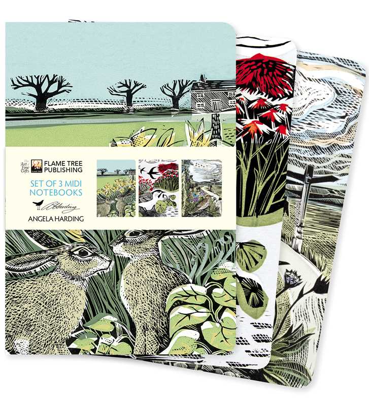Landscapes Set of Three 5" x 7" Midi Notebooks by Angela Harding