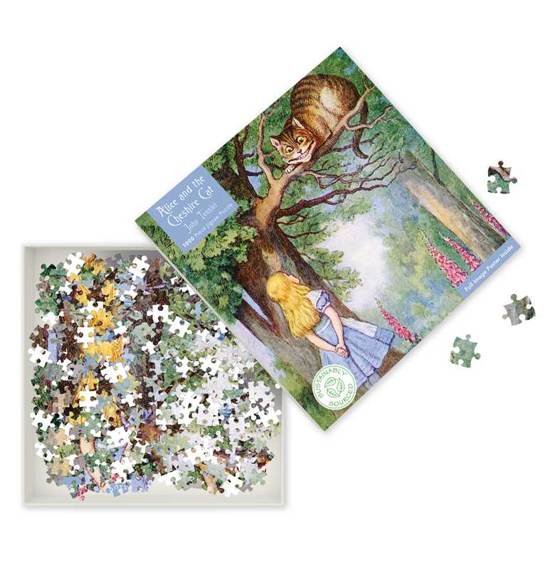 Alice & Cheshire Cat Adult Sustainable Jigsaw Puzzle