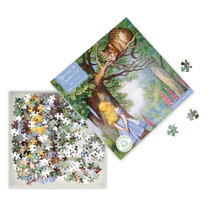 Alice & Cheshire Cat Adult Sustainable Jigsaw Puzzle