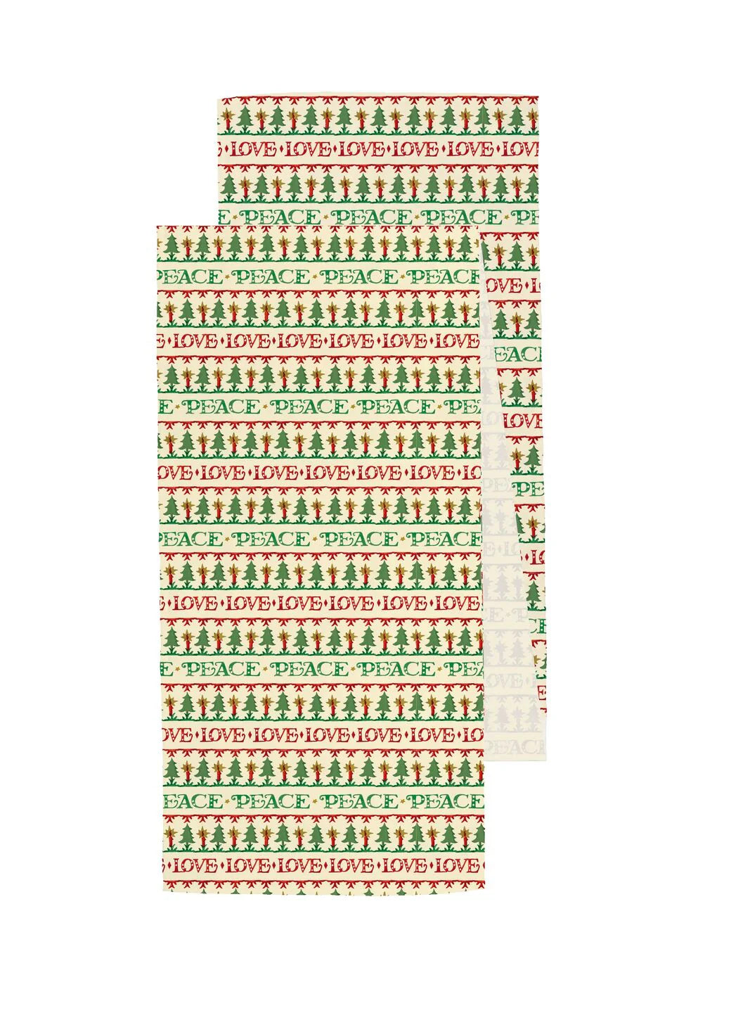 Christmas Joy 2025 Trees & Candles Table Runner