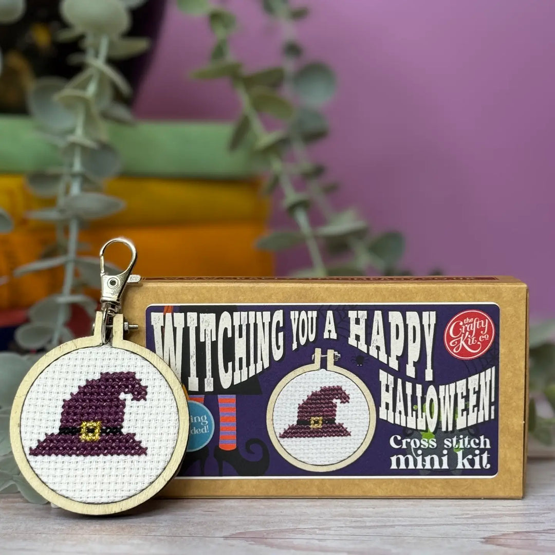 'Witching You A Happy Halloween' Mini Matchbox Cross Stitch Kit
