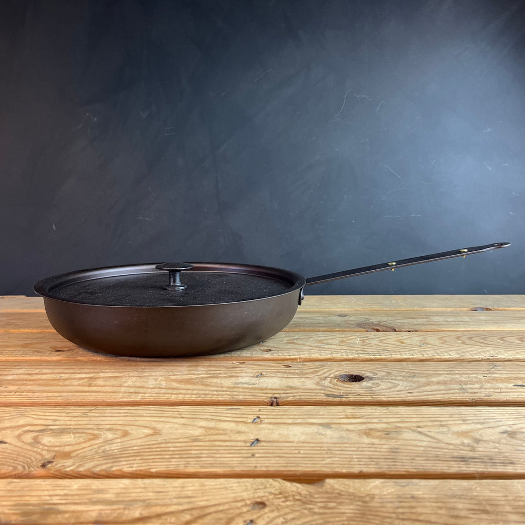 11 Inch Oven-Safe Spun Iron Saute Pan with Lid
