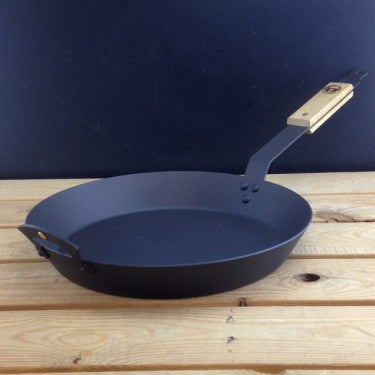 12 Inch Spun Iron Frying Pan With Front Handle
