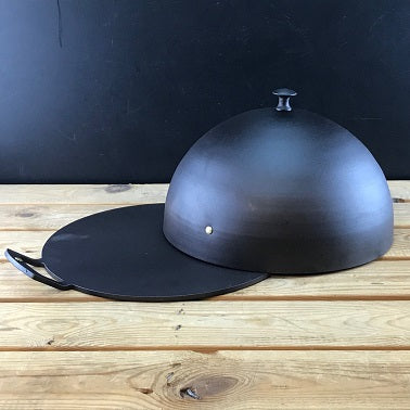 Spun Iron Baking Bell with a 12 Inch Griddle and Baking Plate