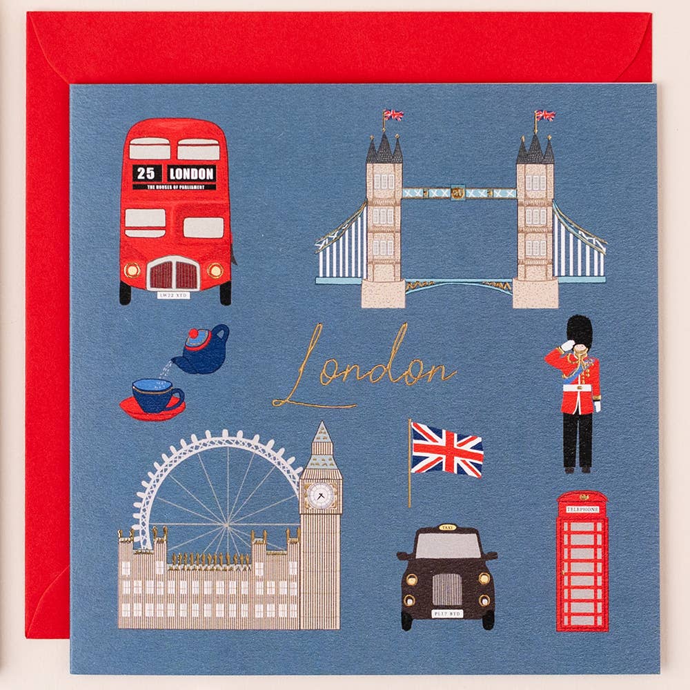 'London' Tower Bridge and Big Ben Greeting Card