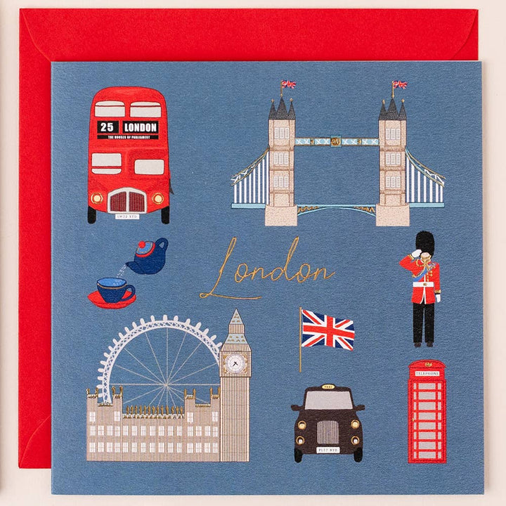 'London' Tower Bridge and Big Ben Greeting Card
