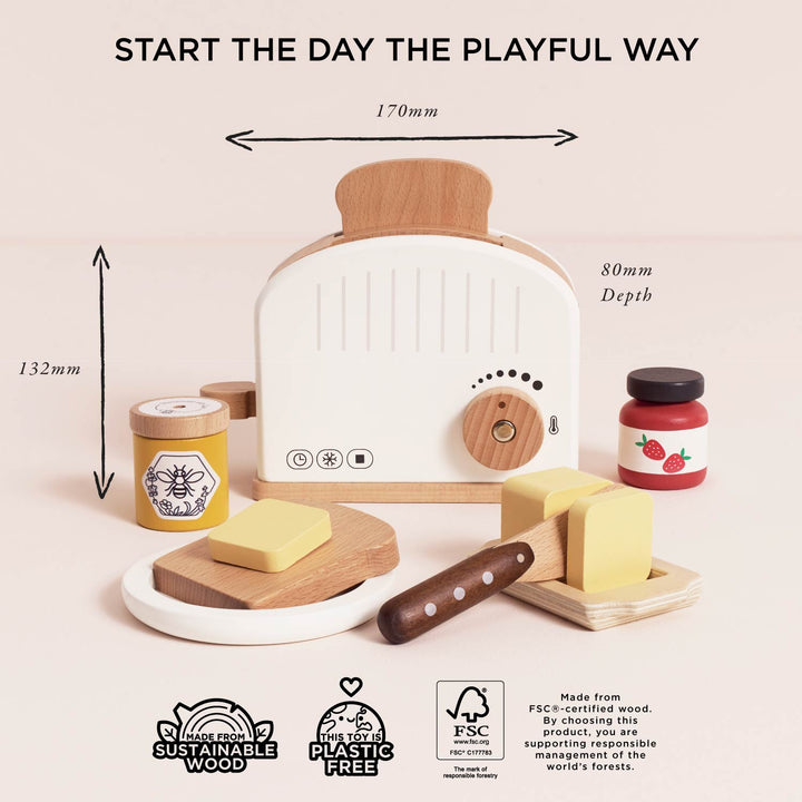 Wooden Toaster Set