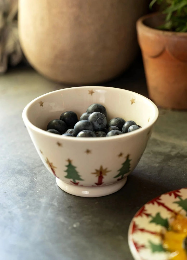 Christmas Joy 2025 Trees & Candles Small Old Bowl